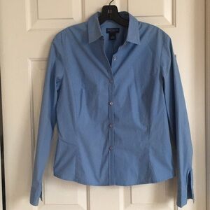 Ann Taylor blue button down top